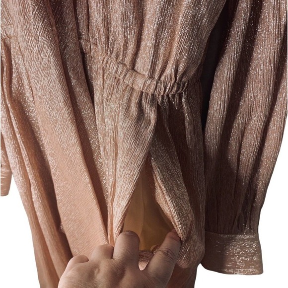 Runway Marc Jacobs Tie Front Silk Metallic Dress Womens Size 0 NWT $1200 - Picture 14 of 16